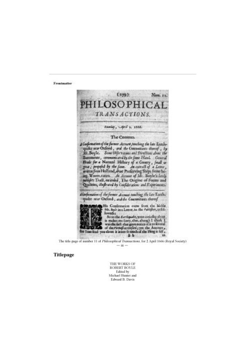 The works of Robert Boyle.