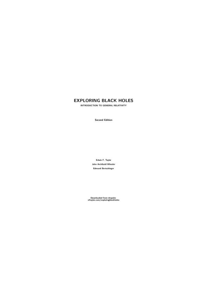 Exploring Black Holes: Introduction to General Relativity