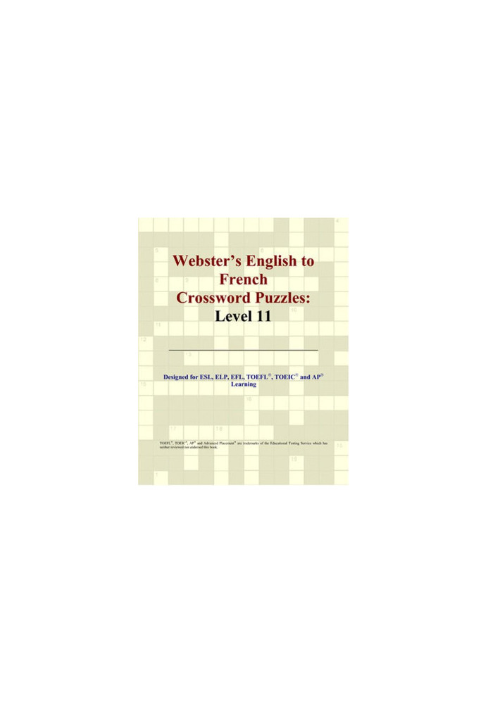 Webster's English to French Crossword Puzzles: Level 11