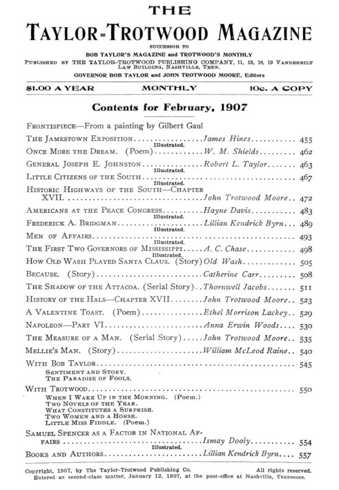 Журнал Taylor-Trotwood, том. IV, № 5, лютий 1907 р