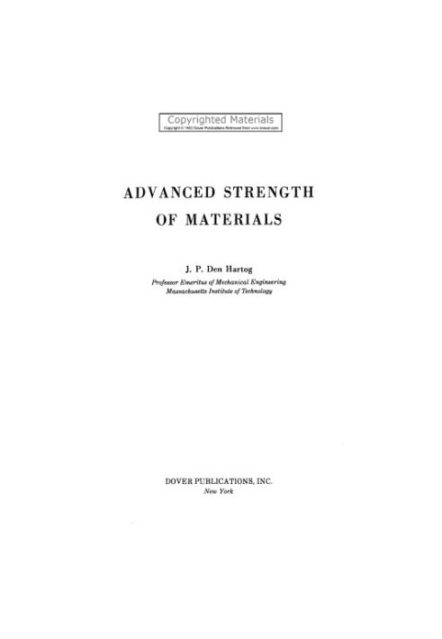 Advanced Strength of Materials