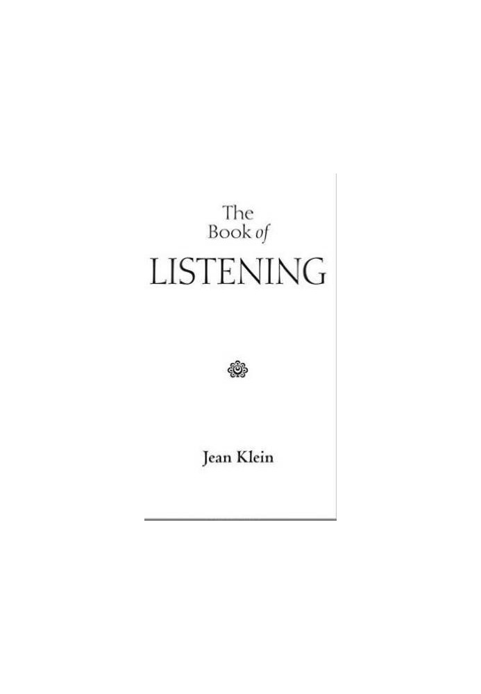 The book of listening