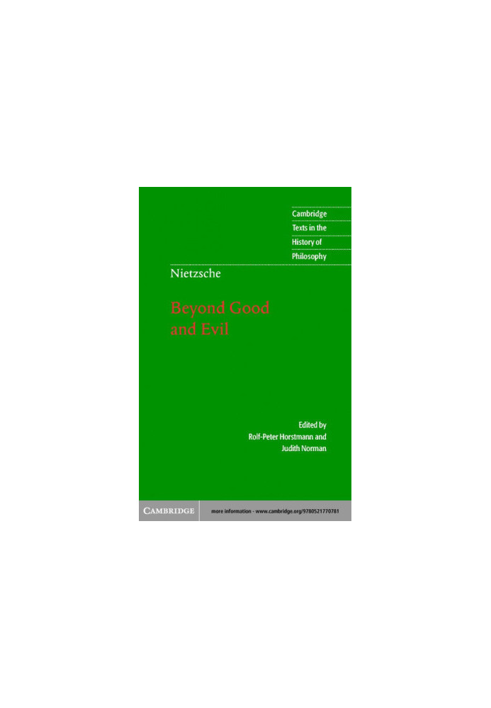Nietzsche: Beyond Good and Evil: Prelude to a Philosophy of the Future