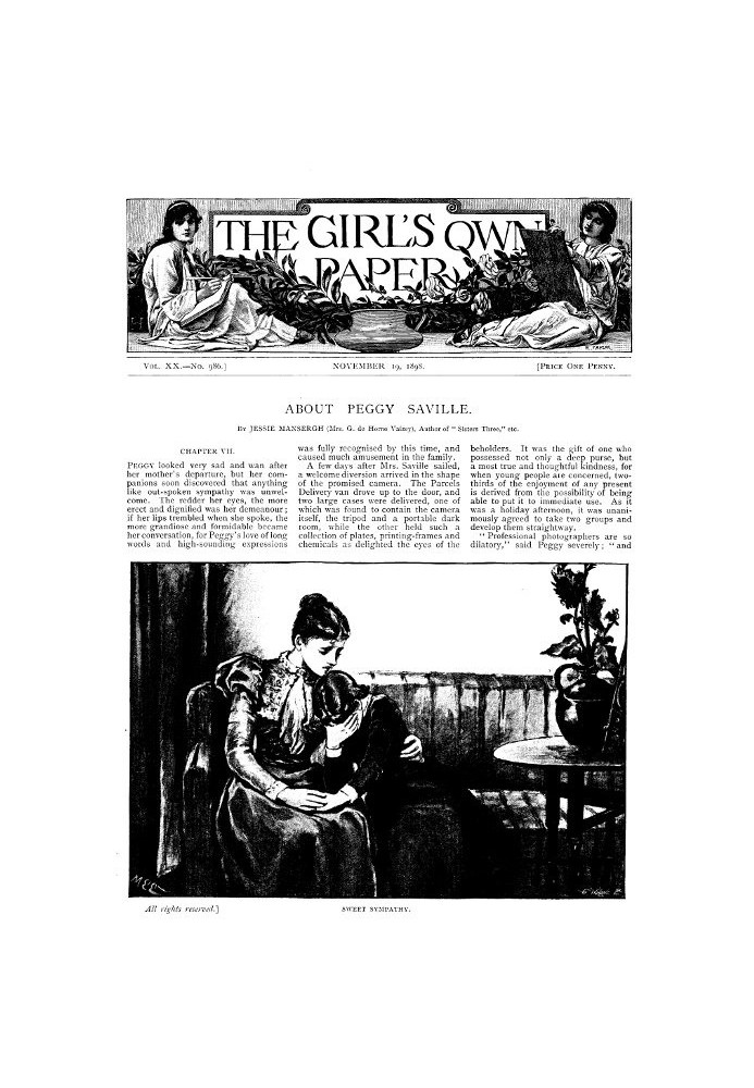 The Girl's Own Paper, Vol. XX, № 986, 19 листопада 1898 р