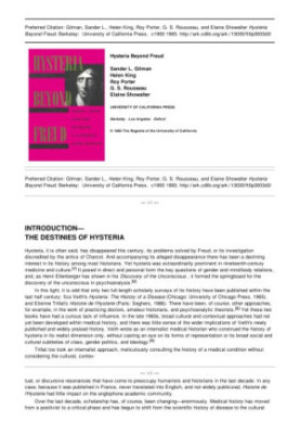 Hysteria Beyond Freud