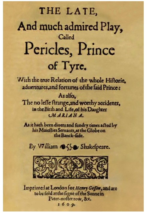 Pericles, Prince of Tyre