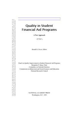 Quality in Student Financial Aid Programs : A New Approach