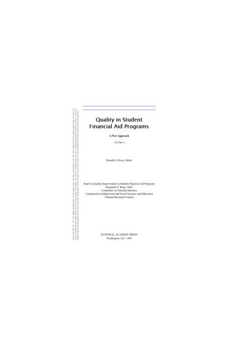 Quality in Student Financial Aid Programs : A New Approach