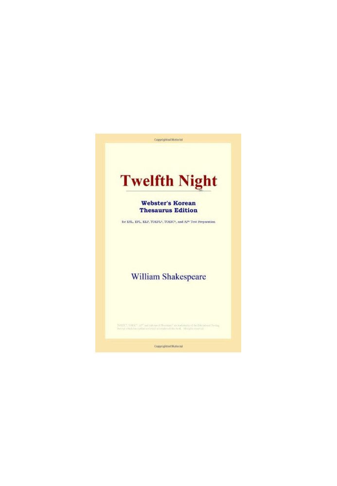 Twelfth Night (Webster's Korean Thesaurus Edition)