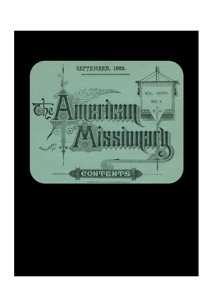 Американський місіонер — том 37, № 9, вересень 1883 р