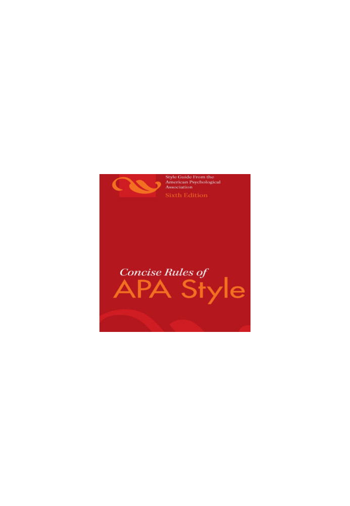 Concise Rules of APA Style