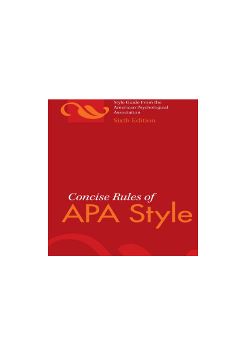 Concise Rules of APA Style
