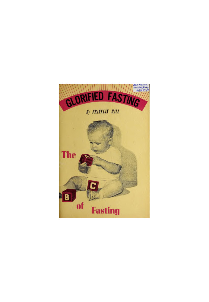Glorified Fasting by Franklin Hall