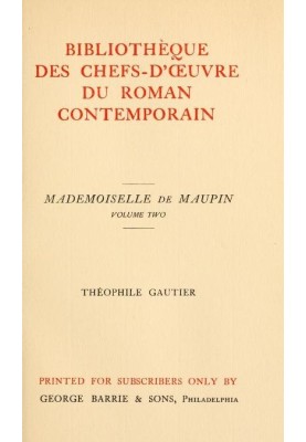 Mademoiselle de Maupin, Volume 2 (of 2)
