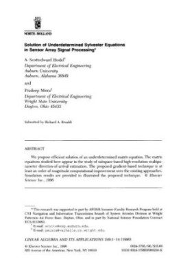 Linear Algebra and its Applications. Volume 249