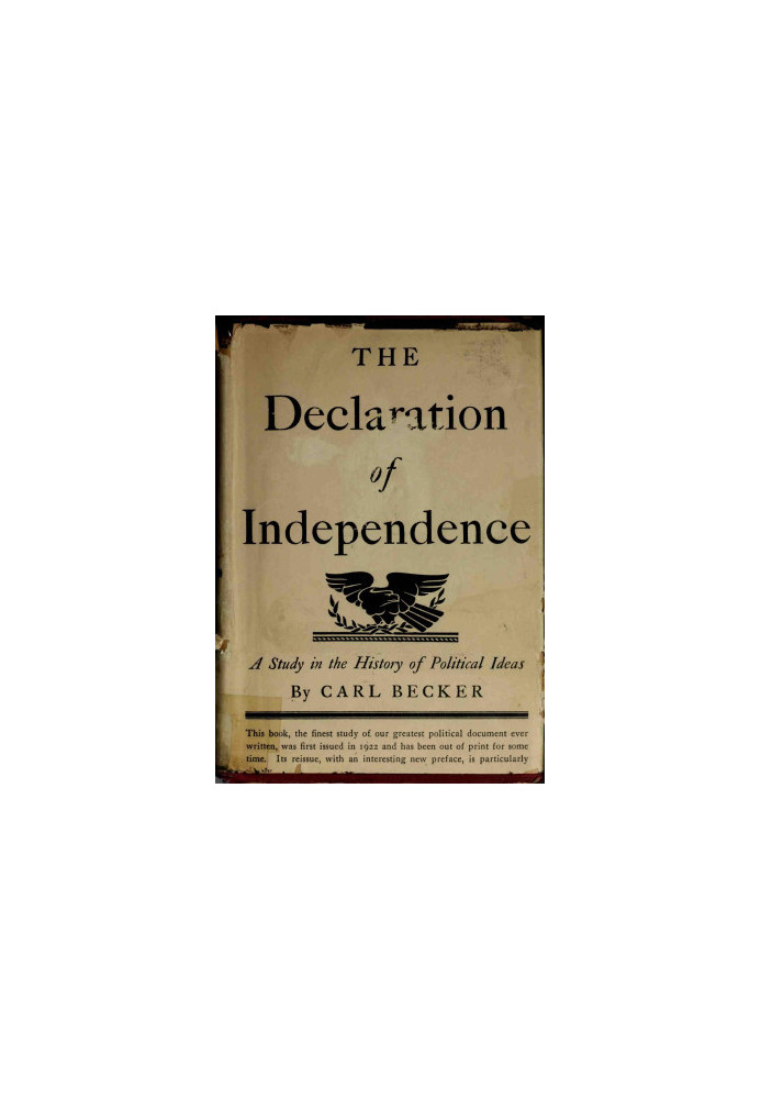Declaration of Independence: A Study in the History of Political Ideas