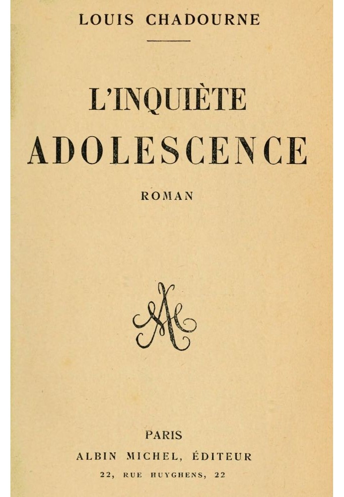 The worried adolescence