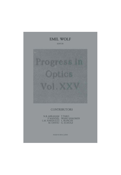 PROGRESS IN OPTICS VOLUME 25