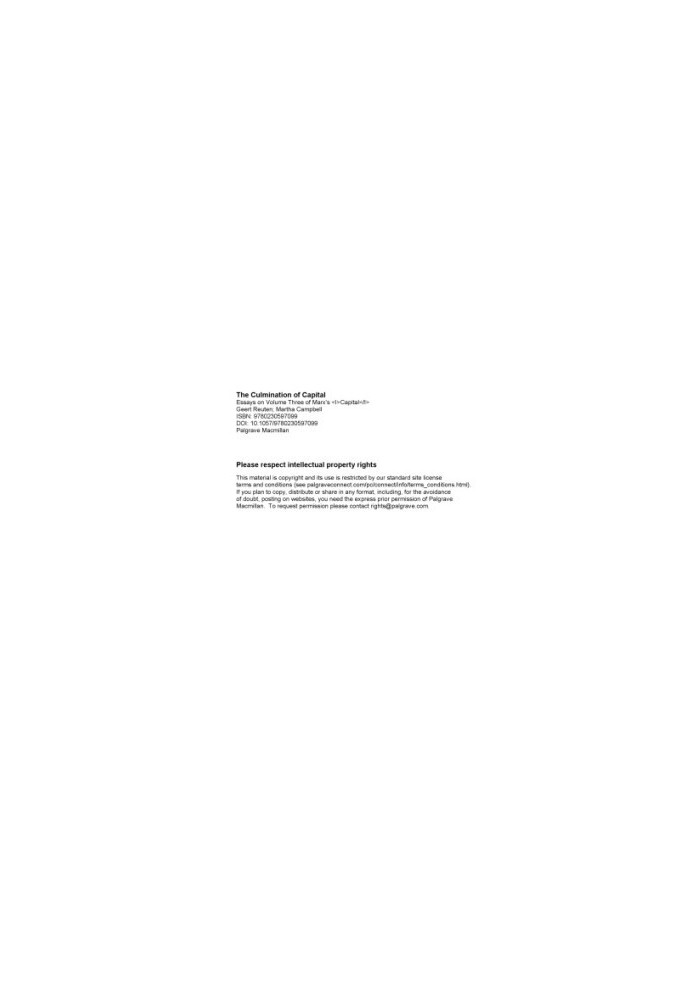 The Culmination of Capital: Essays on Volume III of Marx's Capital