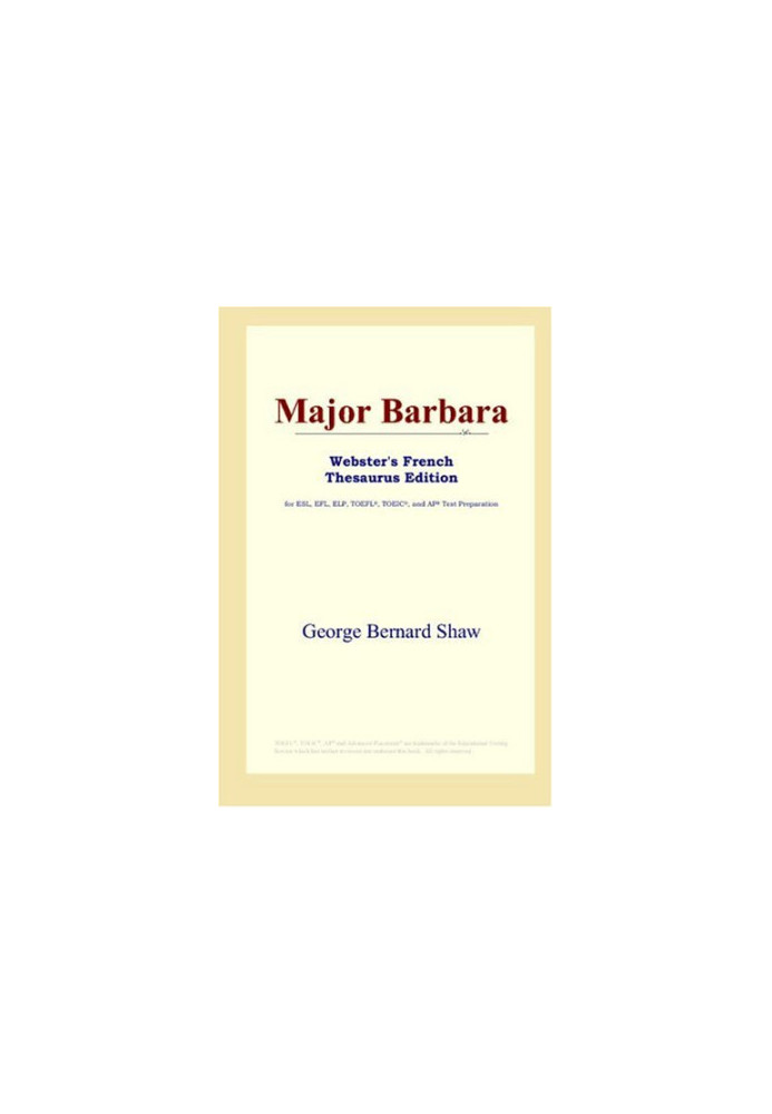 Major Barbara (Webster's French Thesaurus Edition)