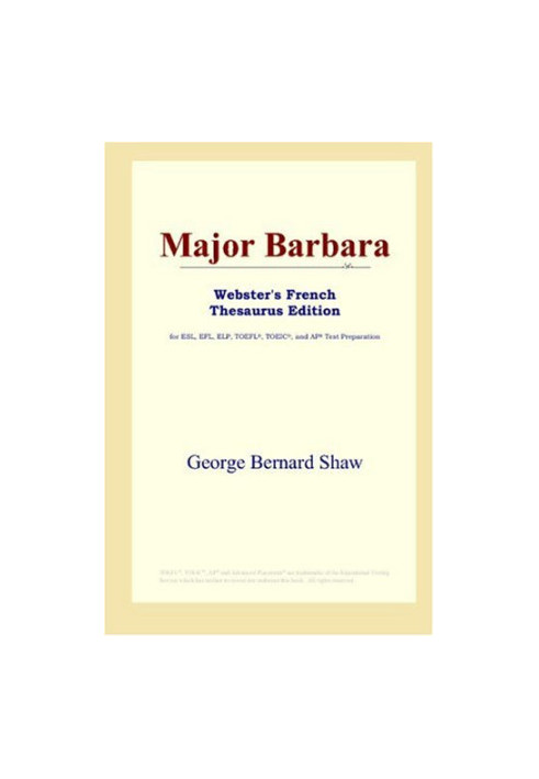 Major Barbara (Webster's French Thesaurus Edition)