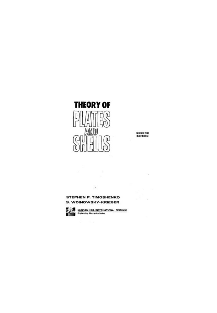 Theory Of Plates & Shells (Timoshenko) (No OCR)