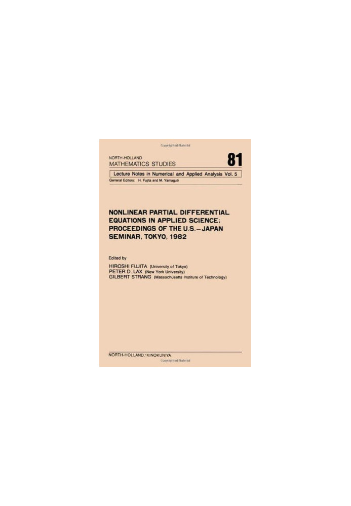 Nonlinear Partial Differential Equations in Applied Science: Seminar Proceedings