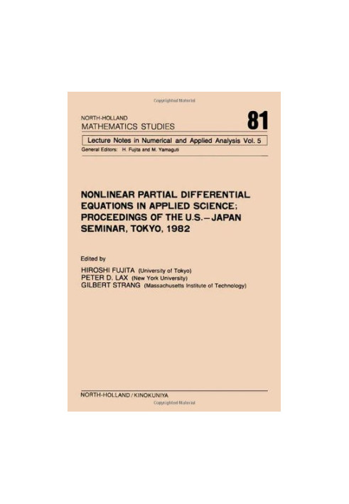 Nonlinear Partial Differential Equations in Applied Science: Seminar Proceedings