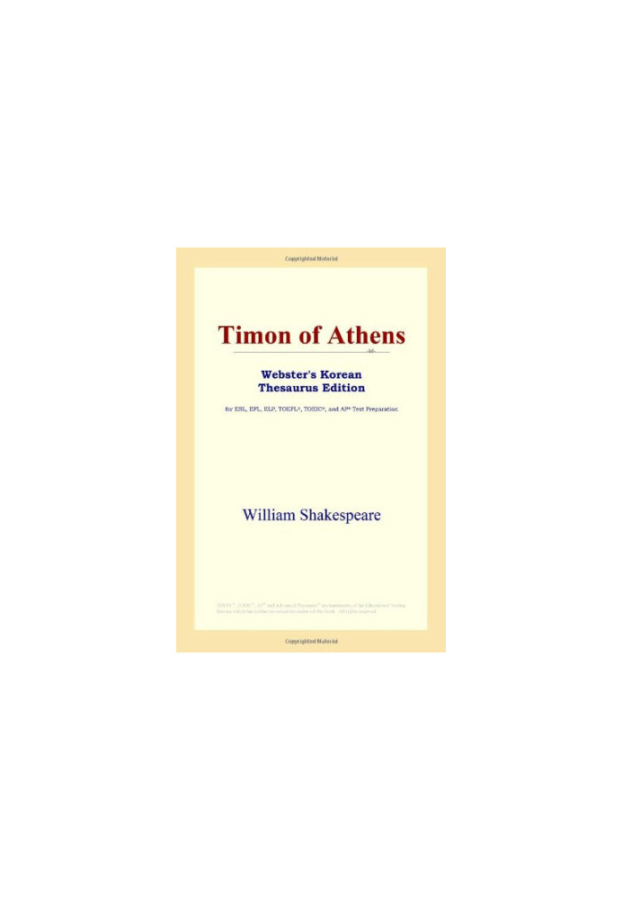 Timon of Athens (Webster's Korean Thesaurus Edition)