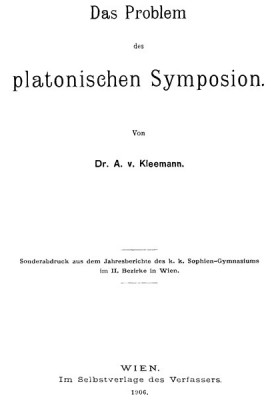 The problem of the Platonic symposium.