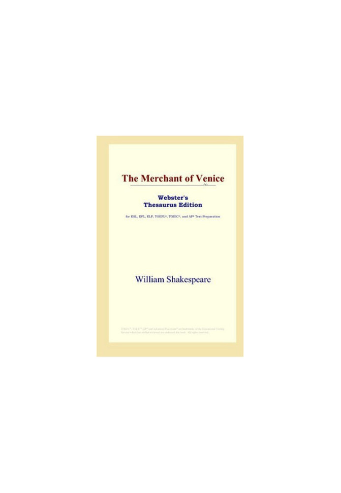 The Merchant of Venice (Webster's Thesaurus Edition)