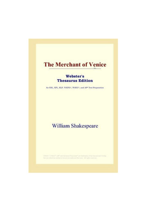 The Merchant of Venice (Webster's Thesaurus Edition)