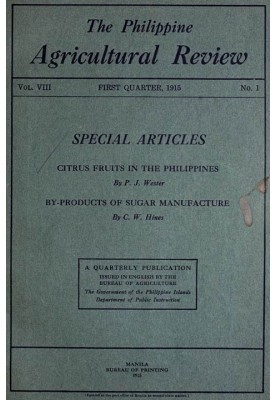 The Philippine Agricultural Review. Vol. VIII, First Quarter, 1915 No. 1