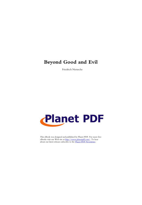 Beyond Good and Evil