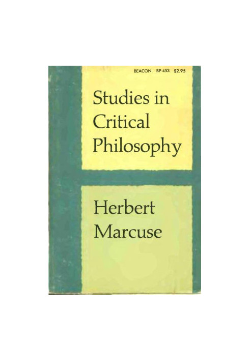 Studies in critical philosophy