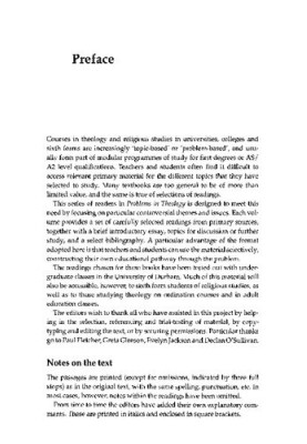 Creation (Problems in Theology: A Reader