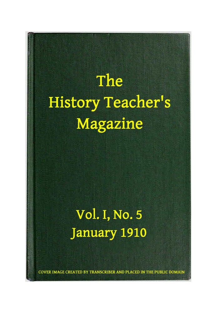 Журнал для вчителя історії, вип. I, № 5, січень 1910 р