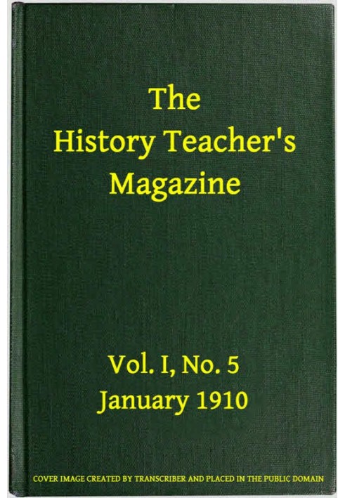 Журнал для вчителя історії, вип. I, № 5, січень 1910 р