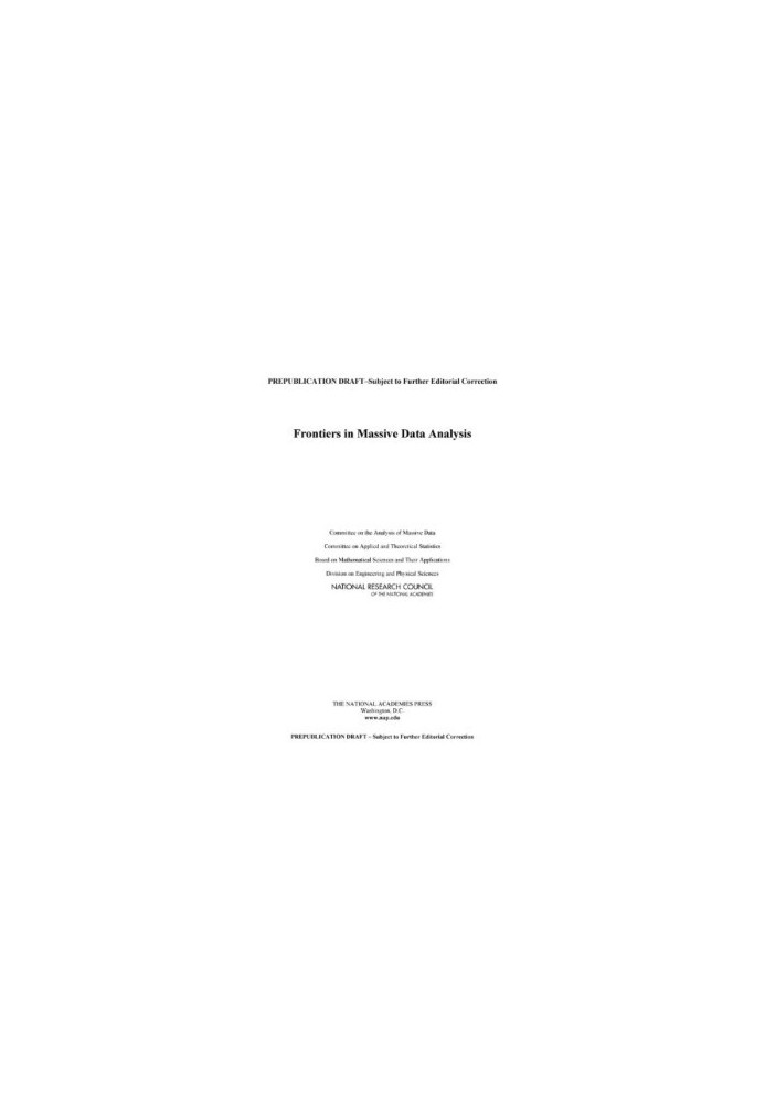 Frontiers in Massive Data Analysis