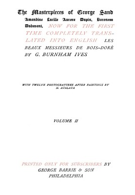 Les beaux messieurs de Bois-Doré Vol. 2 (of 2)