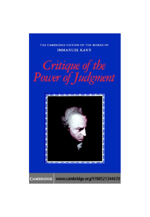 Critique of the power of judgement