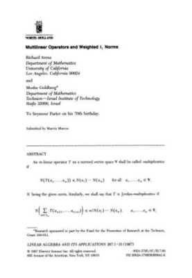 Linear Algebra and its Applications. Volume 267