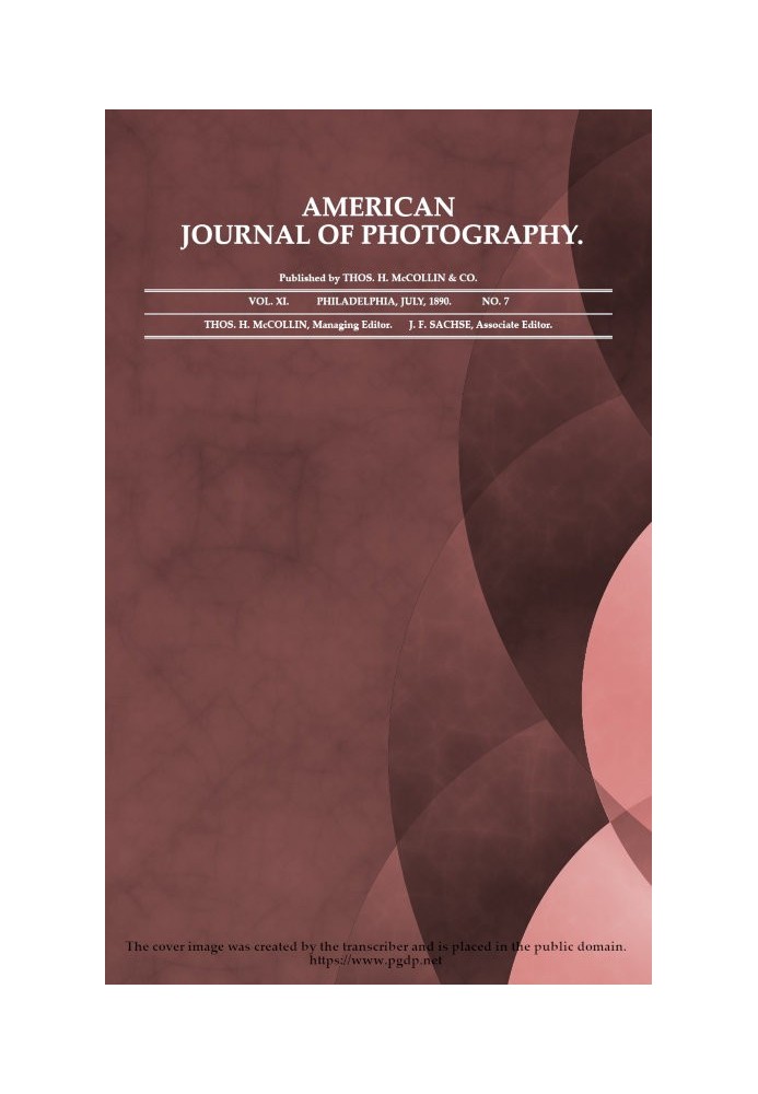 The American Journal of Photography, Vol. XI, No. 7, July 1890