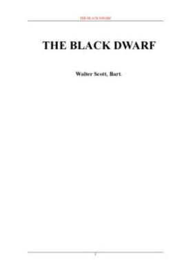 The Black Dwarf (Waverley Novels)