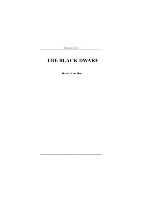 The Black Dwarf (Waverley Novels)