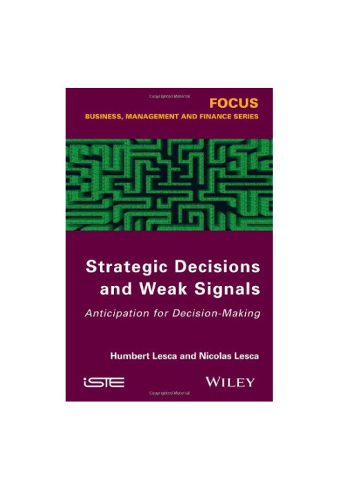 Strategic decisions and weak signals : anticipation for decision-making