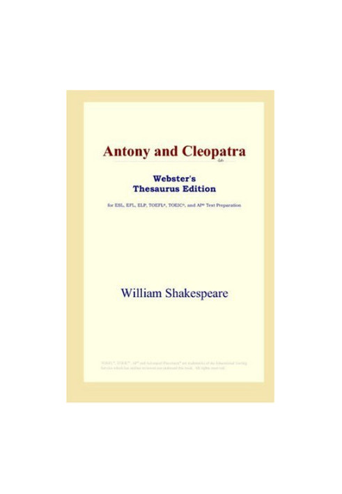 Antony and Cleopatra (Webster's Thesaurus Edition)