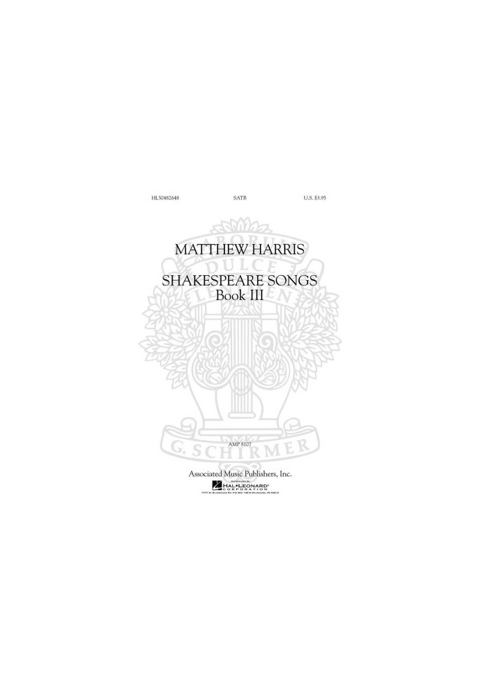 Shakespeare Songs, Book III