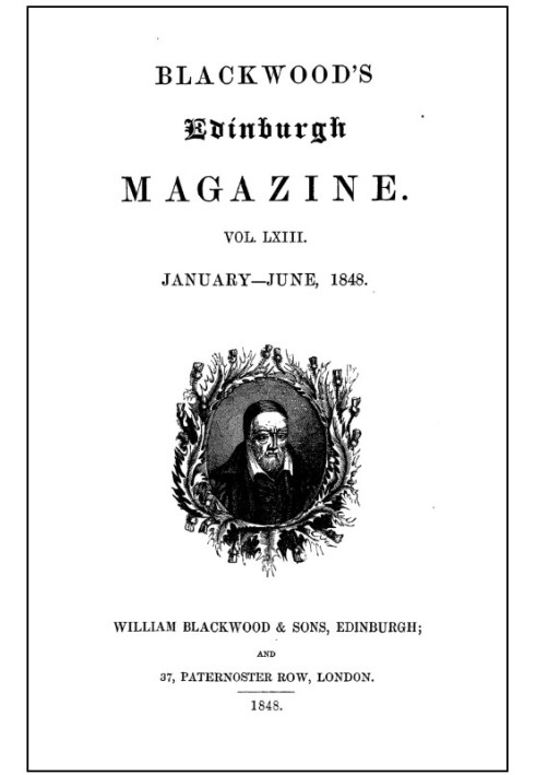 Blackwood's Edinburgh Magazine, том 63, № 387, січень 1848 р.