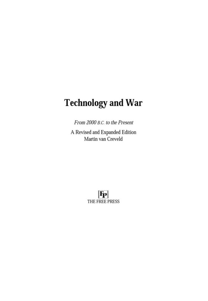 Technology and War: From 2000 B.C. to the Present